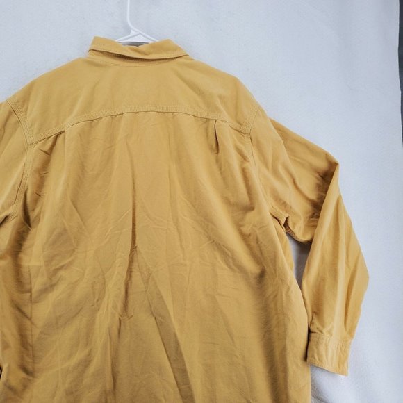 EDDIE BAUER Shirt Men's Casual Button Up Long Sleeve Solid Oxford Yellow 2XL - Picture 11 of 11
